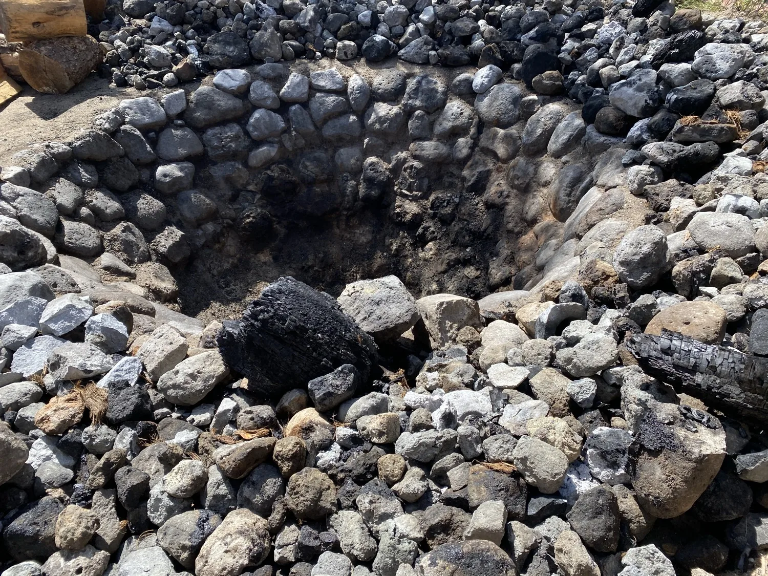 Horno de piedra del palenque